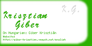 krisztian giber business card