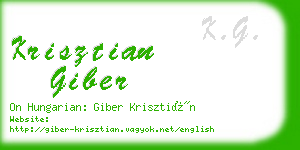 krisztian giber business card